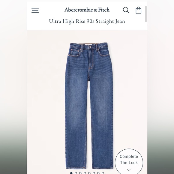 Abercrombie and Fitch Ultra High Rise 90s Straight Jean - Picture 2 of 2